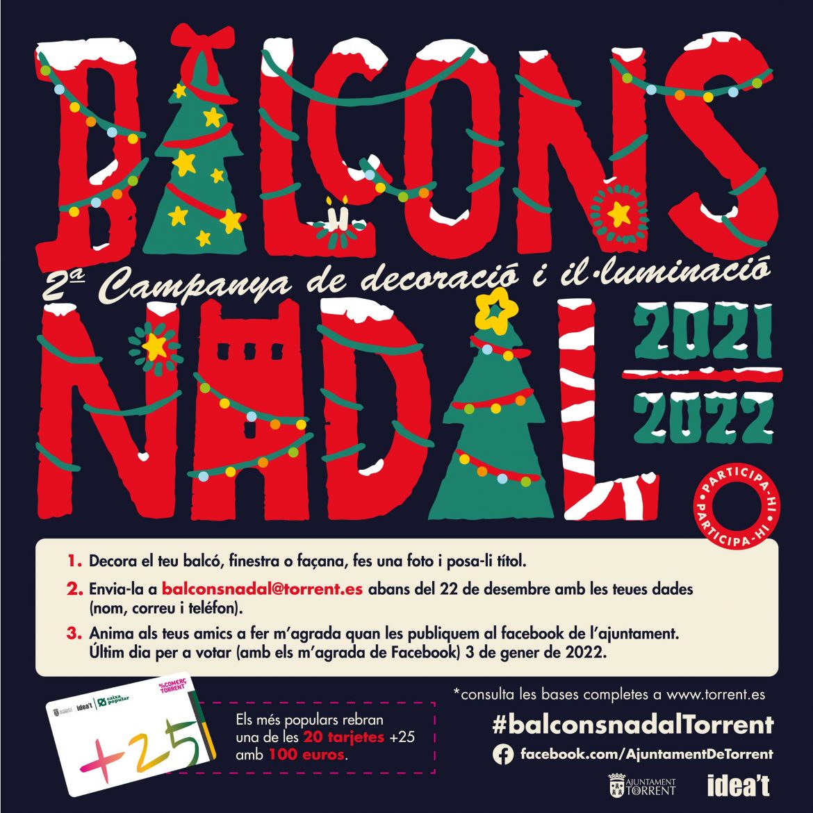 Torrent impulsa la decoración e iluminación ciudadana con la segunda campaña “Balcons de Nadal”