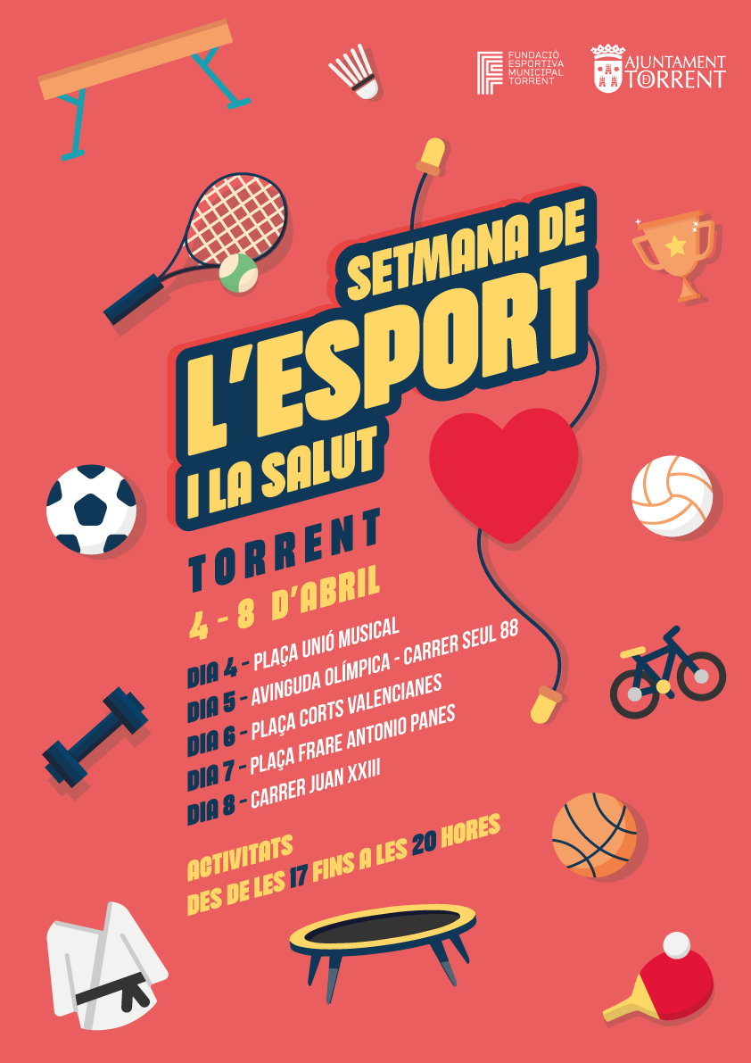 Torrent celebrará la ‘Setmana de l’esport i la salut’ del 4 al 8 de abril