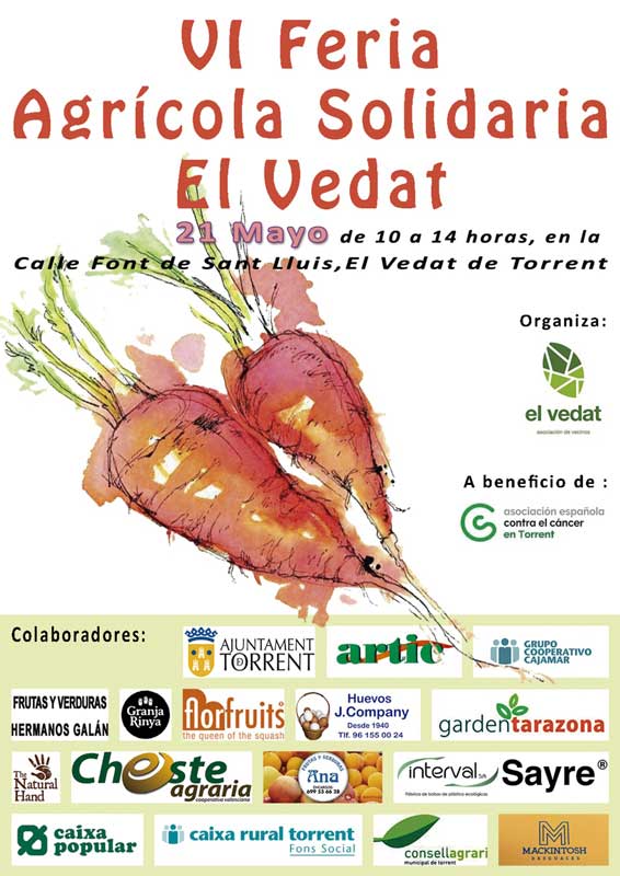La Asociación de Vecinos El Vedat impulsa la VI edición de la Feria Agrícola Solidaria