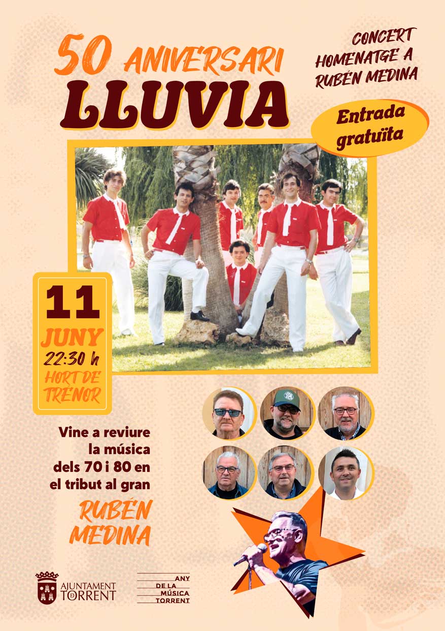 El grupo Lluvia se reúne para conmemorar su 50ª aniversario y rendir homenaje al cantante Rubén Medina