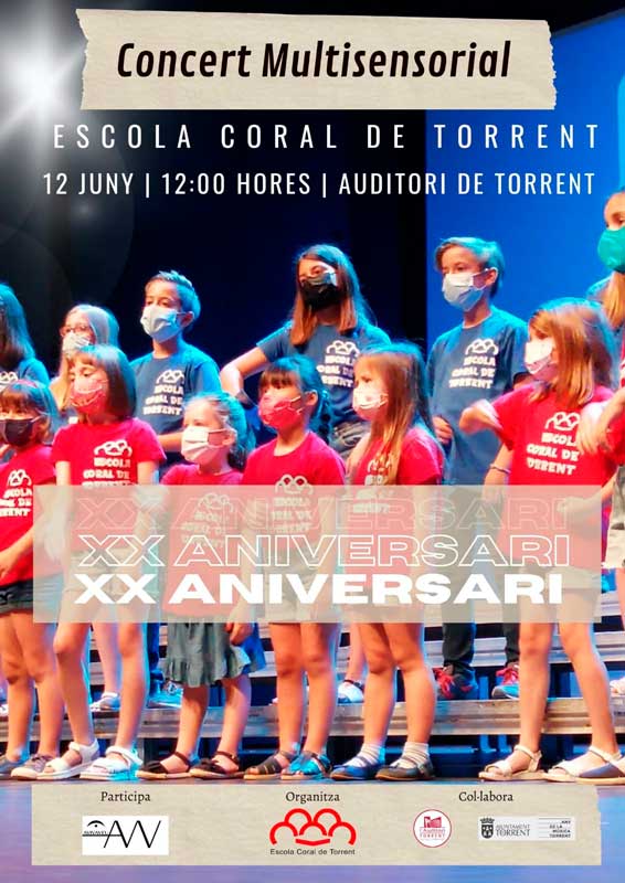 L’Escola Coral de Torrent conmemora su XX Aniversario con un concierto en el Auditori de Torrent