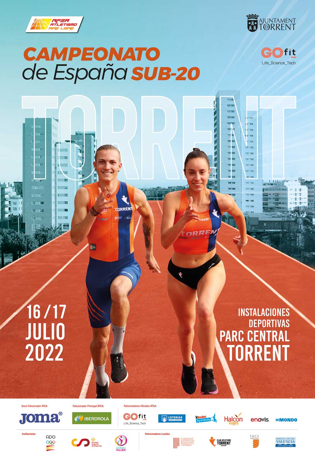 Torrent, sede del Campeoanto de España de Atletismo Sub-20
