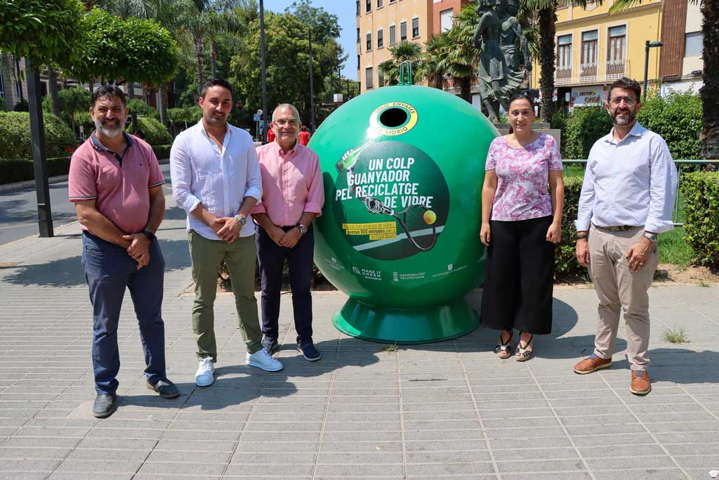 Ecovidrio y el Ayuntamiento de Torrent premian el reciclaje de vidrio regalando entradas para la Copa Davis