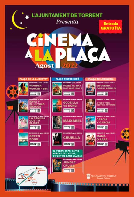 Cinema a la plaça’ vuelve a amenizar los fines de semana de agosto en Torrent