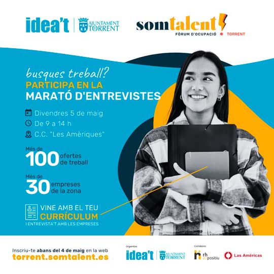 El Ayuntamiento de Torrent e IDEA’T te ayudan a encontrar empleo en el primer foro Som Talent Torrent!