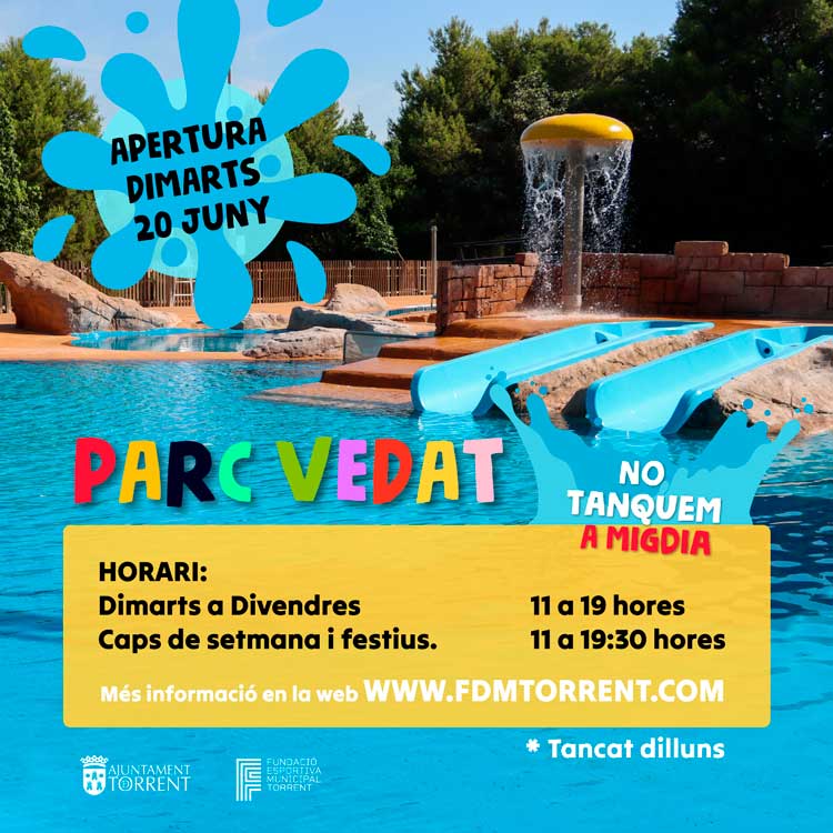 El Parque Acuático El Vedat ofrece a la ciudadanía un verano refrescante y divertido 