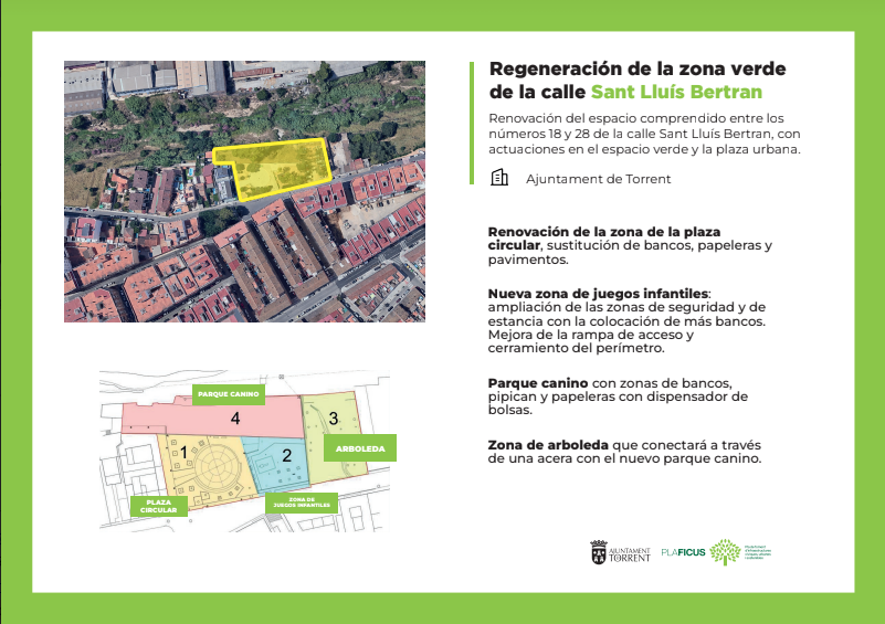 El Ayuntamiento de Torrent trabaja en la renovación de las zonas verdes de la calle Sant Lluís Beltrán 