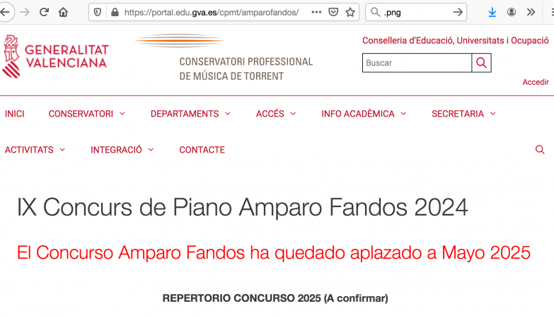 Una más de la Sra. Folgado: este año no se celebrará el Concurso Nacional de Piano ‘Amparo Fandos’ por su deficiente gestión