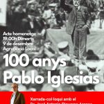 El PSOE de Torrent conmemora el centenario de la muerte de Pablo Iglesias con un acto de homenaje en la Casa del Poble