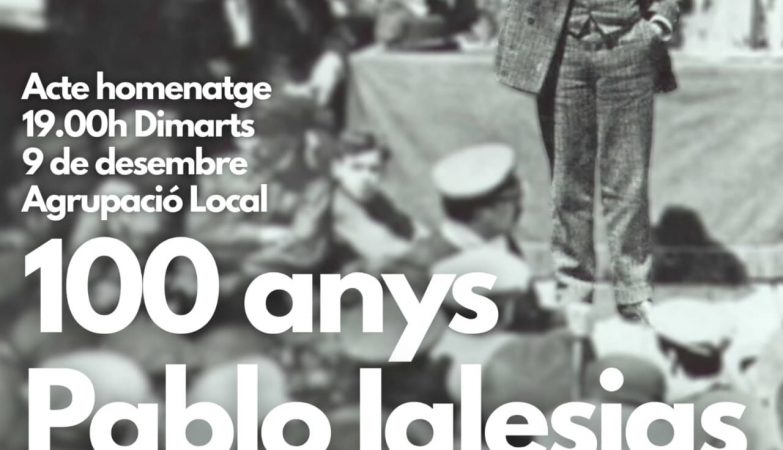 El PSOE de Torrent conmemora el centenario de la muerte de Pablo Iglesias con un acto de homenaje en la Casa del Poble