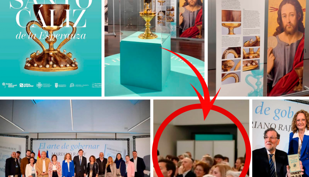 Folgado ‘desmantela’ la exposición del Santo Cáliz para que M. Rajoy presente su libro